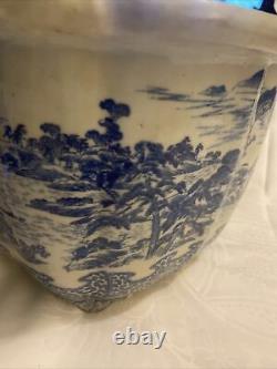 Antique Chinese Porcelain Plant Pot Hand painted Beautifully Shaped