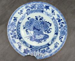 Antique Chinese Porcelain Plate Hand Painted Blue and White Restoration Project