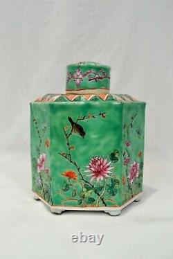 Antique Chinese Porcelain Tea Caddy Republic Period Ex Cond