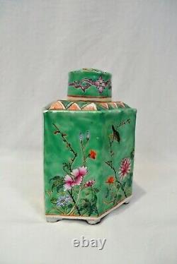 Antique Chinese Porcelain Tea Caddy Republic Period Ex Cond