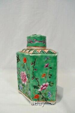 Antique Chinese Porcelain Tea Caddy Republic Period Ex Cond