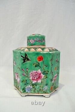 Antique Chinese Porcelain Tea Caddy Republic Period Ex Cond