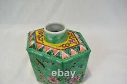 Antique Chinese Porcelain Tea Caddy Republic Period Ex Cond