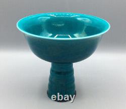Antique Chinese Turquoise Stem Cup Zhengde Ming six charactor mark