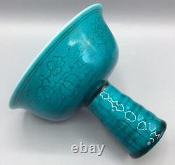 Antique Chinese Turquoise Stem Cup Zhengde Ming six charactor mark