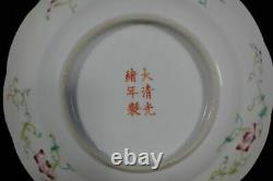 Antique Chinese Unique Hand Painting Beautiful Porcelain Plate GuangXu Mark