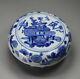 Antique Chinese Blue And White Circular Box And Cover, Kangxi (1662-1722)