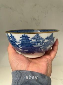 Antique Chinese blue and white porcelain bowl Qing dynasty Qianlong period