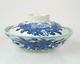 Antique Chinese Blue And White Porcelain Bowl And Cover. Guangxu 1875-1908