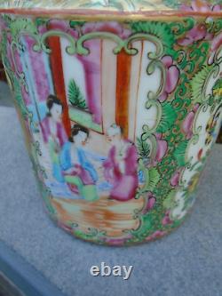 Antique Chinese cantonese hand painted porcelain bowl and teapot