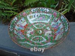 Antique Chinese cantonese hand painted porcelain bowl and teapot