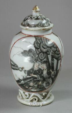 Antique Chinese grisaille tea caddy, Qianlong (1736-95)