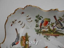 Antique Coalport Bowl Hand Painted Birds Schneeballen Decoration On The Outside