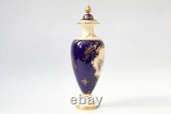 Antique Coalport Vase and Cover Cheviot Hills Waterfall by P Simpson Circa 1900
