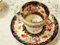 Antique, Coalportjohn Rose Etruscan Tea Set, Hand Painted Flowers