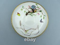 Antique Copeland Porcelain Plate Rare Hand Painted Hummingbird Victorian 19thC