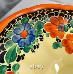 Antique Czechoslovakia Porcelain Hand Painted Art Deco Console Serving Dish Bowl
