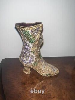 Antique Decorative Porcelain Porcelain Boot Hand Painted