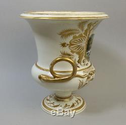 Antique Derby Hand Painted Porcelain Vase Italy Scene C. 1820