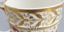 Antique Derby Porcelain Regency Period Hand Painted & Gilded Porters Mug, 2 Pint