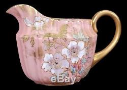 Antique Doulton Burslem Hand Painted Porcelain Teapot Creamer Sugar Bowl