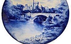 Antique Doulton Burslem hand painted wall plate 1882. Lismore Castle