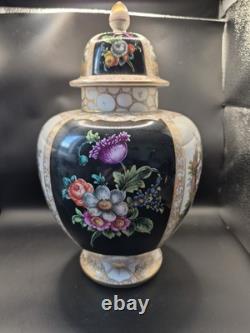 Antique Dresden Helena Wolfsohn Augustus Rex Large Lidded Ginger Jar 33cm High