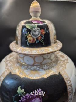 Antique Dresden Helena Wolfsohn Augustus Rex Large Lidded Ginger Jar 33cm High