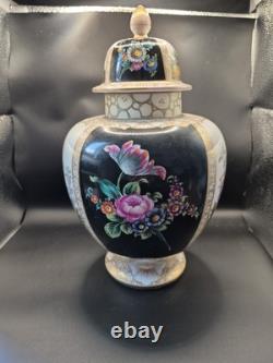 Antique Dresden Helena Wolfsohn Augustus Rex Large Lidded Ginger Jar 33cm High