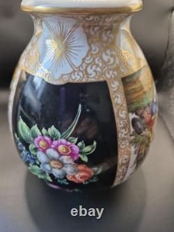 Antique Dresden Helena Wolfsohn Augustus Rex Large Lidded Ginger Jar 33cm High