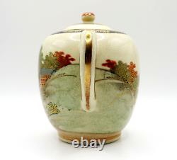 Antique Early 20th Century Hand Painted Japanese Satsuma Porcelain Creamer