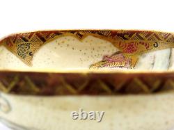 Antique Early 20th Century Hand Painted Satsuma Porcelain Small Bowl Marked