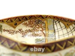 Antique Early 20th Century Hand Painted Satsuma Porcelain Small Bowl Marked