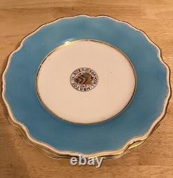 Antique Early Royal Worcester Hand painted Family Crest Dinner plates X3