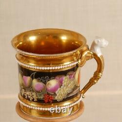 Antique Empire Old Paris porcelain French cabinet cup & saucer 19th c Sevres