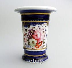 Antique English Staffordshire porcelain floral hand painted Spill Vase C. 19thC