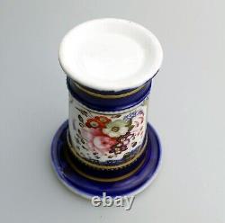 Antique English Staffordshire porcelain floral hand painted Spill Vase C. 19thC