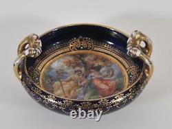 Antique Ernst Wahliss Hand Painted Porcelain Bowl, Vienna, 19th Century