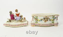 Antique Figural Hand Painted Porcelain Dresden Casket Box Vienna 1880 1900