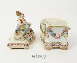 Antique Figural Hand Painted Porcelain Dresden Casket Box Vienna 1880 1900