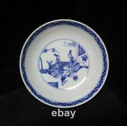 Antique Fine Chinese Blue and White Hand Painting Porcelain Plate Marks