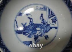 Antique Fine Chinese Blue and White Hand Painting Porcelain Plate Marks