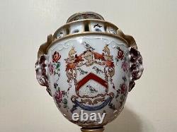 Antique French Hand Painted Porcelain Small Urn Vase, Signed, 7 Tall