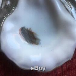 Antique French Limoges Hand-painted Porcelain Oyster Plate Exc