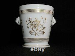 Antique French Old Paris Porcelain Hand Painted Cachepot Planter Chinoiserie