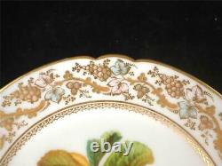 Antique French Porcelain Plate Hand Painted Fruit F Rousseau Medaille D'or Paris