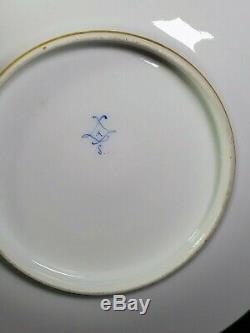 Antique French Porcelain Sevres Limoges Hand Painted Portrait Cup And Saucer