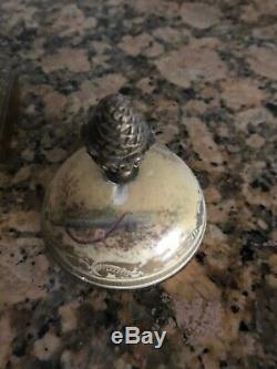 Antique French Sevres Hand Painted Porcelain Urn Scene Satyr Bronze Handles