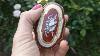 Antique French Victorian Hand Painted Porcelain Snuff Pill Or Patch Box