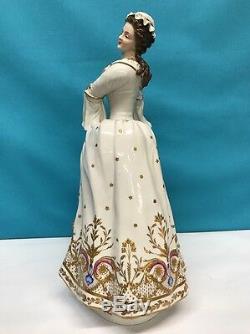Antique Hand Painted Dresden Porcelain Figure Of Woman, S. & G. GUMP CO. Germany